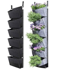 Wall-Mounted 6-Pocket Vertical Garden Planter – Perfect for Home Gardens