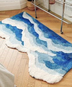 Aesthetic Tufting Ocean Bedroom Rug