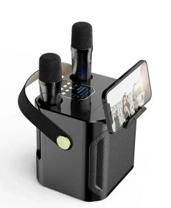 High Power Portable Wireless Bluetooth 5.3 Speaker System with Dual Microphone for Home KTV & Outdoor Entertainment