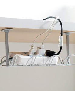 Multi-Functional Desk Organizer with Cable Management and Storage Rack