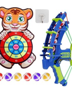 Multi-Game Slingshot & Sticky Ball Dartboard - Fun Outdoor Target Game for Kids