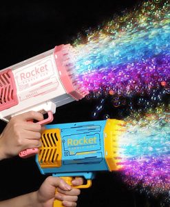 Electric 40-Hole Rocket Bubble Gun - Automatic Bubble Blaster for Kids