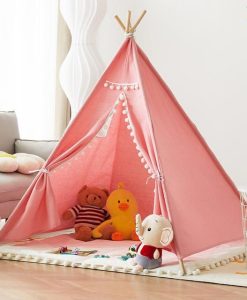 Kids' Canvas Wigwam Tent - Portable Teepee for Boys and Girls