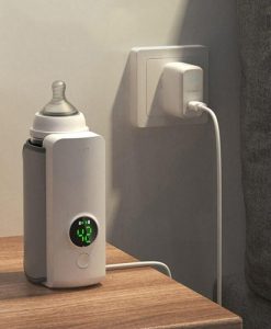 Portable 6-Level Adjustable Baby Bottle Warmer with Temperature Display and Night Light
