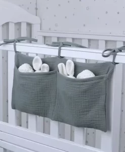 Multifunctional Cotton Baby Crib Organizer (39x20cm)