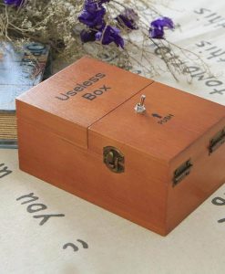 Wooden Useless Box - Interactive Stress-Reduction Toy, Ideal for Gifts