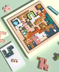 Children's Educational Creative Wooden Three-Dimensional Puzzle Tetris