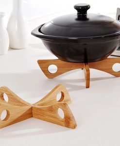 Classic Wooden Pot Trivet - Heat Resistant and Detachable Kitchen Table Mat