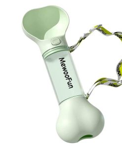 2-in-1 Portable Dog Water Bottle & Food Feeder with Bag Dispenser