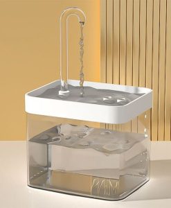 USB-Powered Transparent Pet Water Fountain with Auto Filter