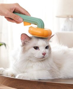 Pumpkin Cat & Dog Grooming Brush – Self-Cleaning, Tangle-Free Pet Hair Remover Comb