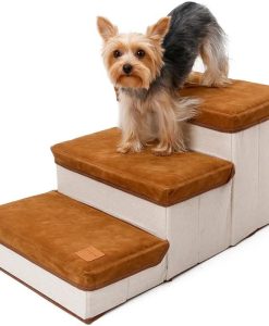 Multi-Purpose Dog Steps with Storage - Pet Stairs and Ramp for Small Dogs and Cats