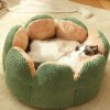 Cozy Petal-Themed Cotton Nest Bed for Cats and Small Dogs