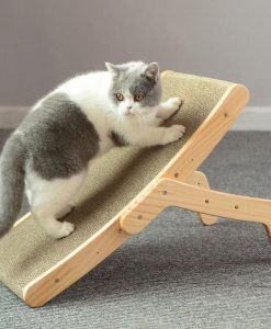 Multi-Functional Wooden Cat Scratcher & Lounge Bed