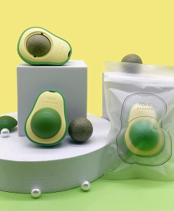 Avocado Catnip Lickable Toy Ball: Healthy & Interactive Treat for Cats