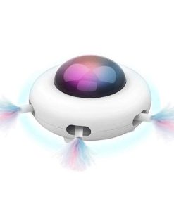 Interactive Electric Cat Teaser with Adjustable Feather Speed & Auto Navigation