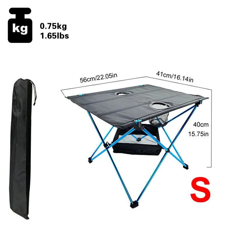 Ultra-Light Folding Outdoor Picnic Table Set with Aluminum Alloy Frame - Image 3
