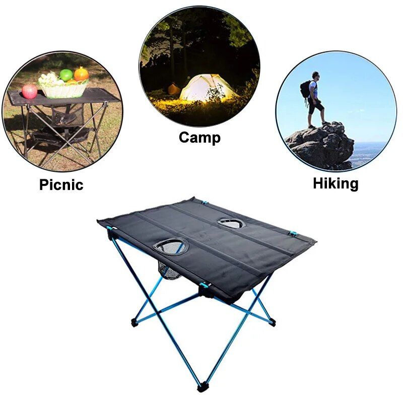 Ultra-Light Folding Outdoor Picnic Table Set with Aluminum Alloy Frame - Image 6