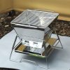 Compact Stainless Steel Portable Folding BBQ & Grill - Ideal for Camping and Outdoor Cooking