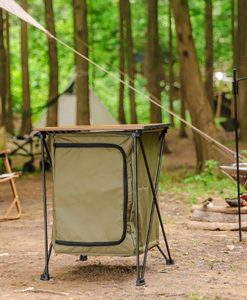 Compact 2-in-1 Outdoor Folding Table & Storage Box