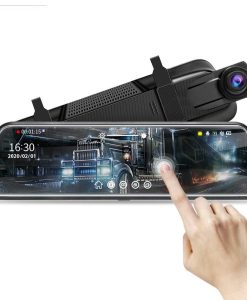 Rearview Mirror Dash Cam with Dual FHD Cameras and Night Vision