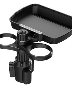 Rotatable Car Cup Holder Tray with Cell Phone Slot Multifunctional Car Organizer