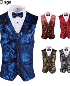 Steampunk Sleeveless Vest Coat Men's Single Breasted V Neck