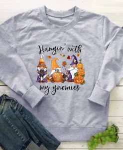 Autumn Gnome Long Sleeve Shirt Hangin with my gnomies