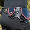 Steampunk Handmade Leather Utility Hip Belt Bag Women Festival Pocket