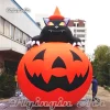 Scary Halloween Inflatable Pumpkin With A Black Cat 3m/6m Height Large