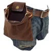 Medieval Suede Pouch Coin Bag Belt PU Leather Drawstring Wallet Men