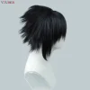 High Quality Anime Uchiha Sasuke Cosplay Wig Tilt-up Short Black Heat