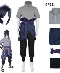 Anime Uchiha Sasuke Cosplay Costume Shippuden Sasuk Full Uniform Set