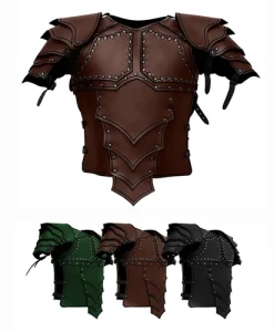 Mens Medieval Viking Knight Pirate Costume Body Shoulder Armor Set