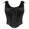 SD Women Vest Vintage Renaissance Black Lace-Up Front Corset Top