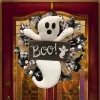 Halloween Ghost BOO Wreath Halloween Garland Door Hanging Wreath Home