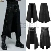 Cosplay Punk Pleated Skirt Men's Gothic Leather Belt Medieval Roman