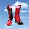Anime Harley Quinn Cosplay Shoes Boots High Heels Boots Props
