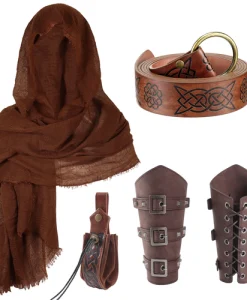 5PCS Cosplay Medieval Renaissance Belt Bag Celtic Viking Coin Pouch