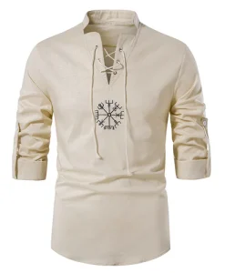 Mens Pirate Shirts Viking Steampunk Retro Renaissance Shirt Men