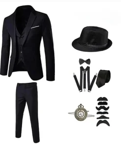 1920s Men Gatsby Cosplay Outfit Men's Gangster Costume And Accessories