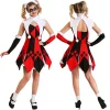 Carnival Adult Circus Clown Cosplay Dress Performance Harley Fancy
