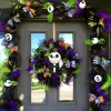 Halloween Wreath with Skeleton