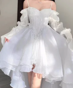 White Vestidos Sexy Strap Trailing Dresses Halloween Carnival Party