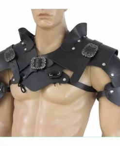 Medieval Steampunk Roman Gladiator Warrior PU Leather Shoulder Armor