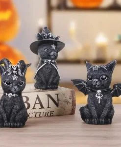 Black Cat Statue Mysterious Cute Cat Witch Cat Figurine Witches Decor