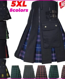 Kilt for Men, Utility Kilt, 100% Cotton Jeans Hybrid Kilt, Modern Box