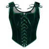SD Women Tank Tops Vintage Renaissance Velvet Corset 12 Bones Square