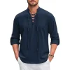 Men's Renaissance Shirt Pirate Medieval Viking Top Cotton Linen Shirts