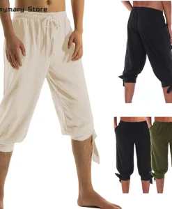New Pirate Pants Adult Renaissance Medieval Viking Elastic Waist